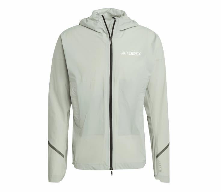 Adidas Men`s Terrex Xperior 2.5L Light RAIN.RDY Jacket, Silver Green