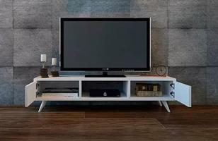 TV-benk test - moderne TV-benk i eik med oppbevaring