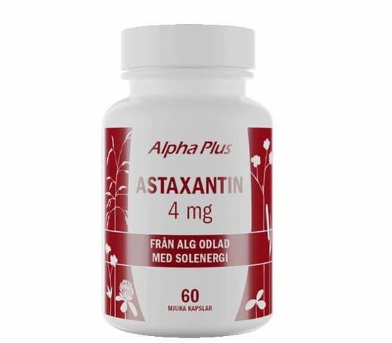 Astaxantin 4 mg, 60 myke kapsler – fra Alpha Plus