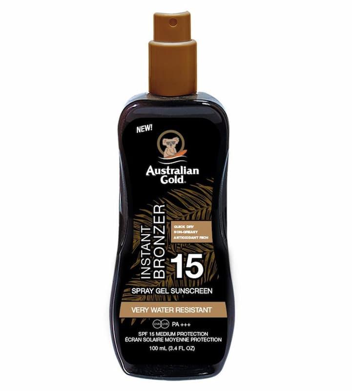 Australian Gold Spray Gel SPF 15 With Instant Bronzer 237 ml