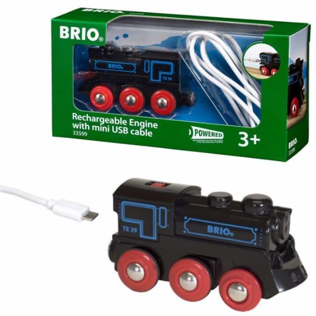 BRIO Oppladbart damplokomotiv med mini USB 33599