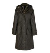 Barbour W's Long Cannich Wax Jacket Olive/Classic