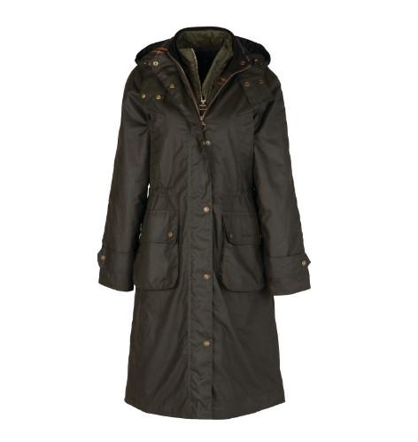 Barbour W's Long Cannich Wax Jacket Olive/Classic