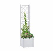 Be Basic Høybed med espalier og selvvanningssystem hvit