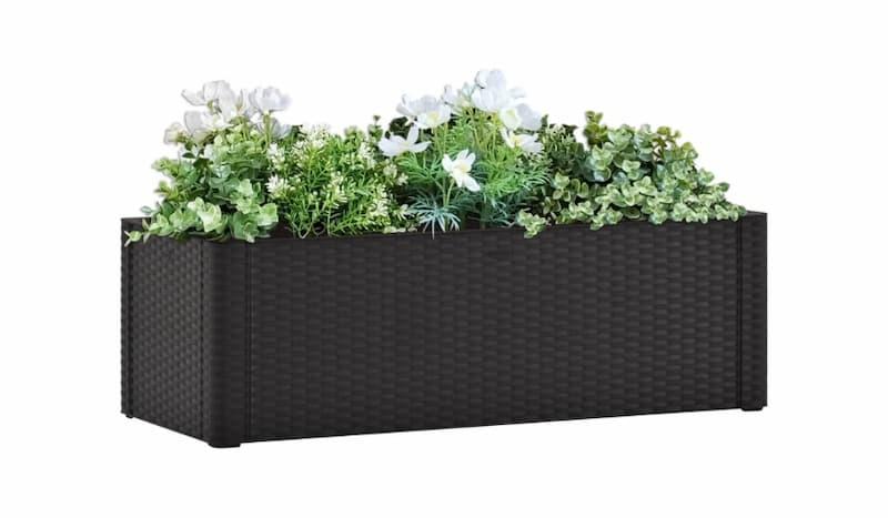 Be Basic Høybed med selvvanningssystem antrasitt 100x43x33 cm