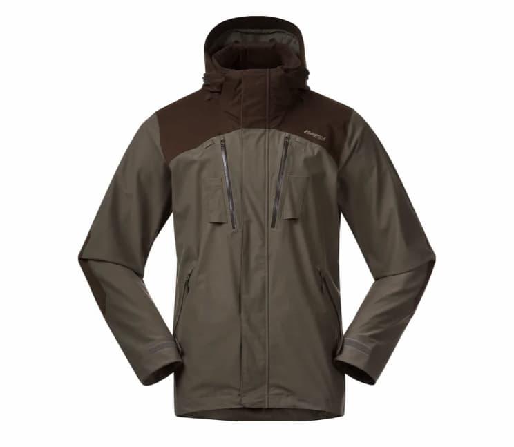 Bergans Unisex Hogna V2 2L Jacket Green Mud/Dark Wood Brown