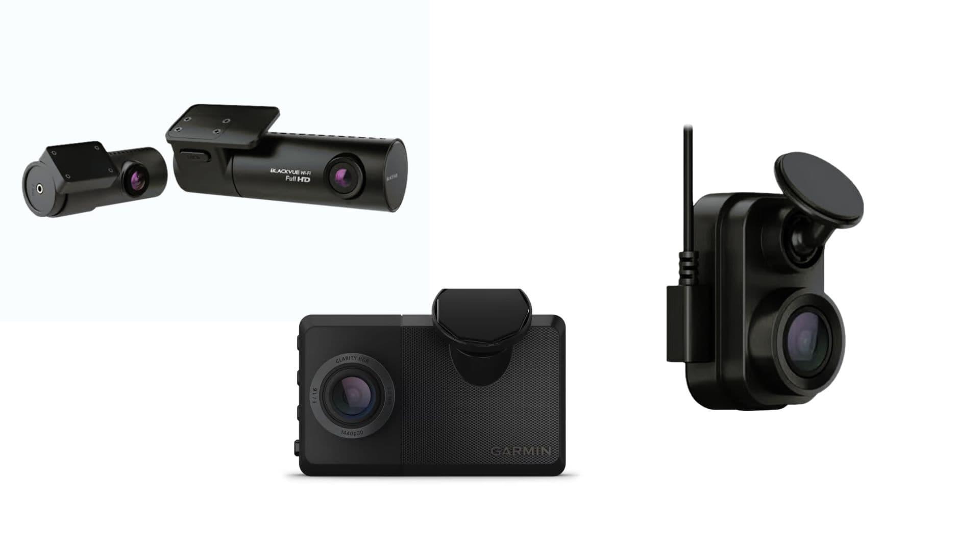 Dashcam test - bilkamera montert på frontruten med nattopptak