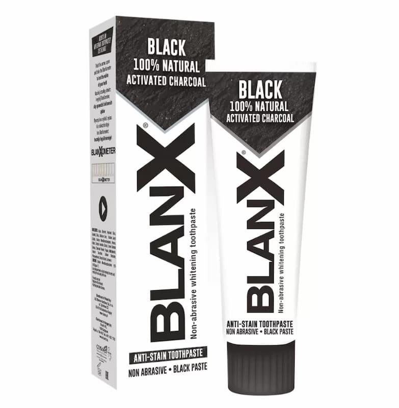 BlanX Black Charcoal tannkrem – 75 ml