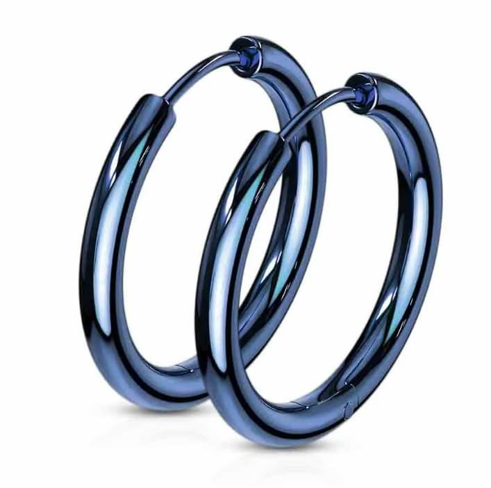 Bluecoated Øredobber i rustfritt stål 18mm