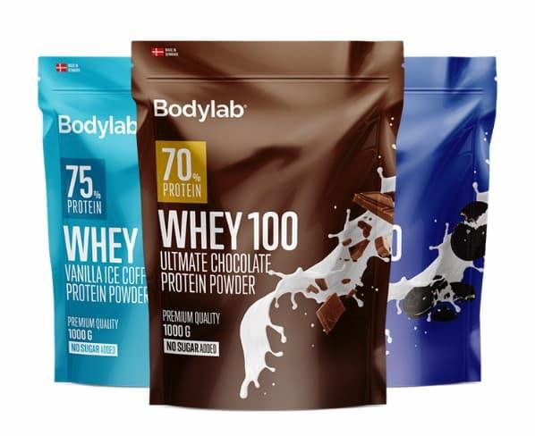 Proteinpulver sjokolade test - Bodylab Whey 100 pose