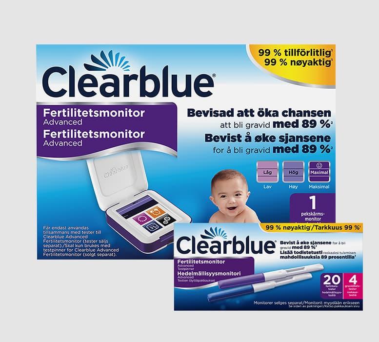 Clearblue Advanced Fertilitetsmonitor inkl. 20 + 4 stk testpinner