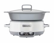 Crock-Pot Slowcooker One Pot Cooking 6,0 L Induksjon Duraceramic Timer Hvit