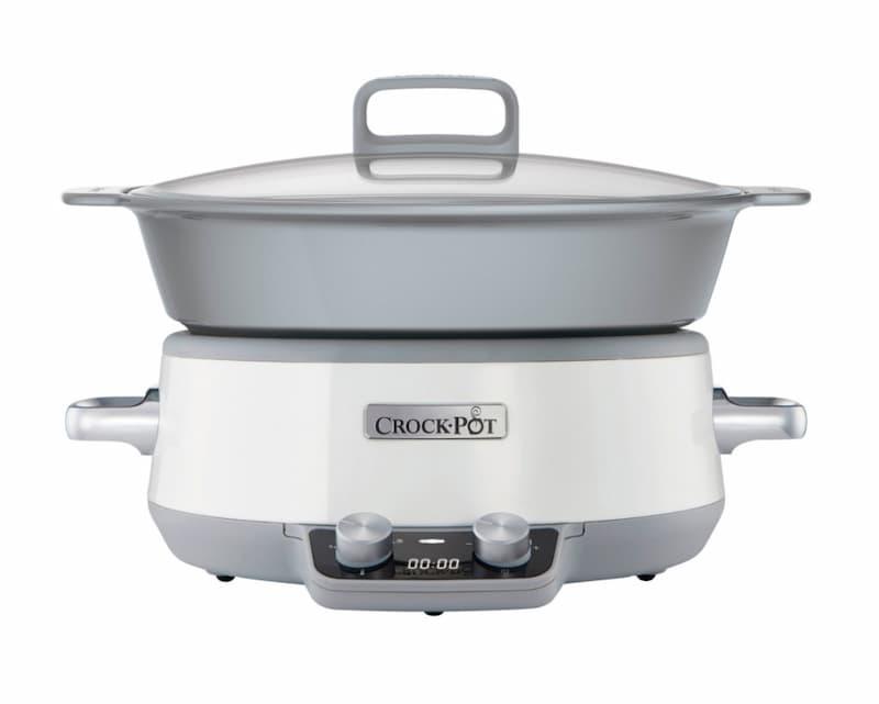 Crock-Pot Slowcooker One Pot Cooking 6,0 L Induksjon Duraceramic Timer Hvit