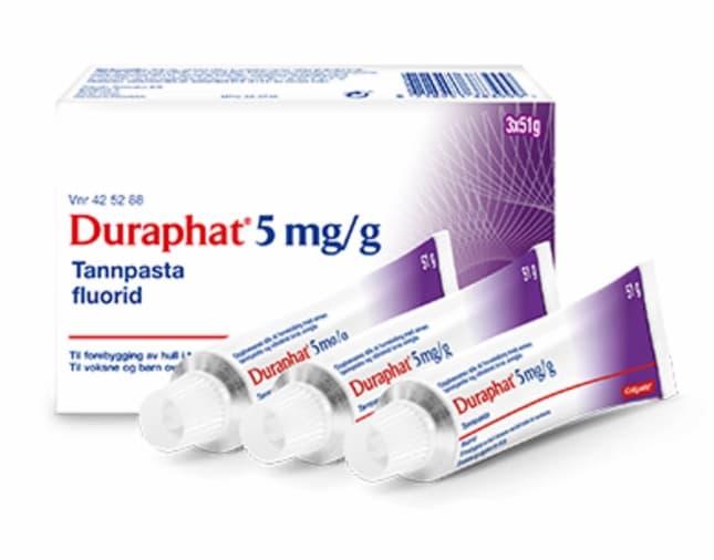 Duraphat Reseptfri Tannpasta 5mg/g – 3 pakke