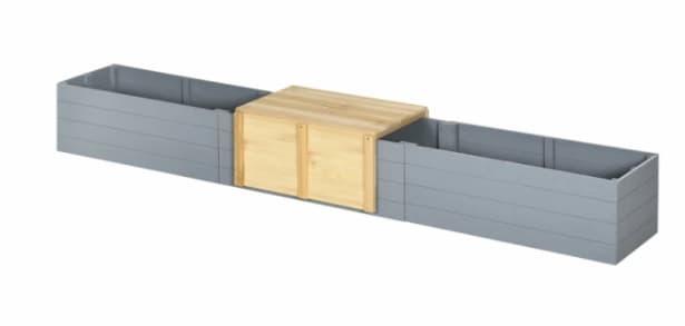 Dyrkingskasse med Benk 240 x 42 x 32 cm