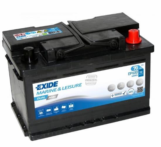 Exide Dual AGM EP600 12V 72Ah AGM-batteri