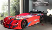 GT1 Racer Bilseng – 90x190 – LED LYS – RØD