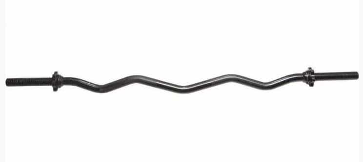 Gorilla Sports Krøllestang Sort 120 cm Stjernelås - 30 mm