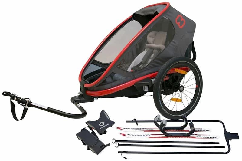 Hamax Outback One inkl. Skisett Red/Charcoal