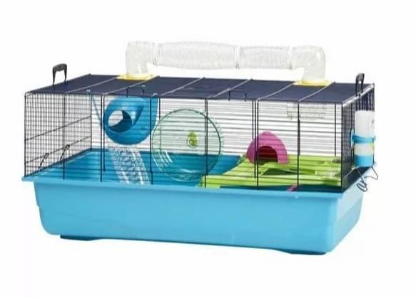 Hamsterbur test - romslig gitterbur med aktivitetsutstyr for hamster