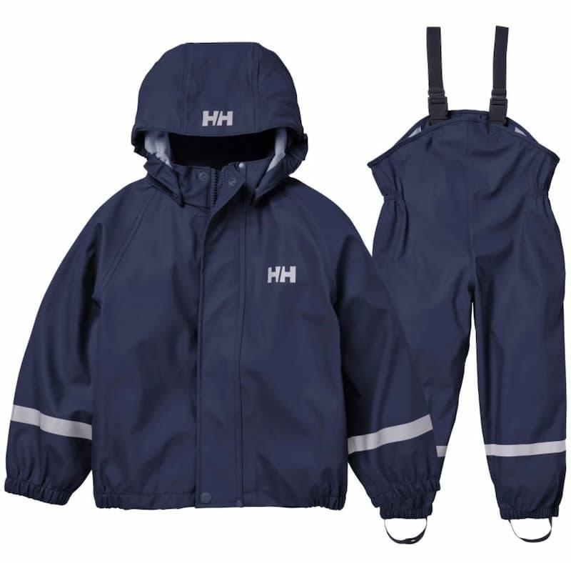 Helly Hansen Bergen PU regnsett, barn, mørk blå