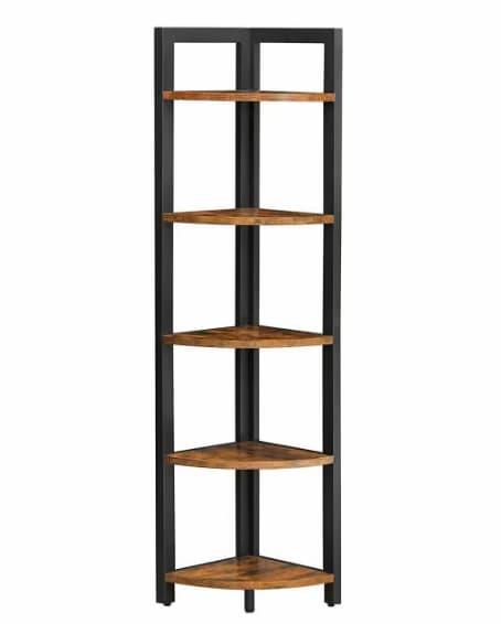 Hjørnehylle 5-plans oppbevaringshylle 30 x 30 x150 cm