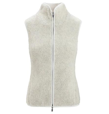 Icebreaker Women's RealFleece High Pile Vest Ecru Heather