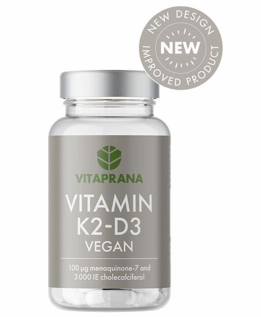 K2-D3 Vegan, 110 kapsler, fra Vitaprana