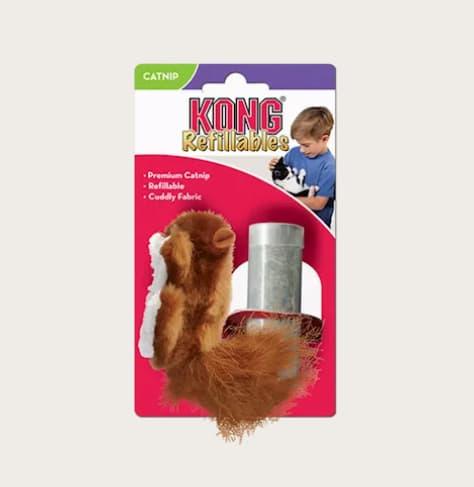 Kong Refillables Squirrel Cat Toy Brown 7 cm