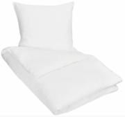Krepp Sengetøy – 140x220 cm – Hvit – 100% Bomull