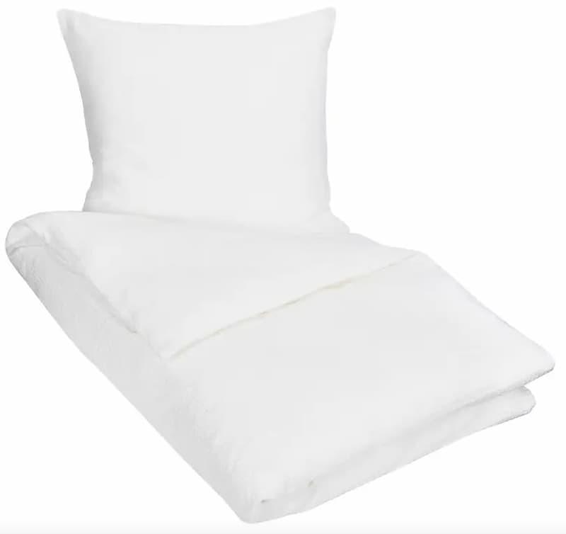 Krepp Sengetøy – 140x220 cm – Hvit – 100% Bomull