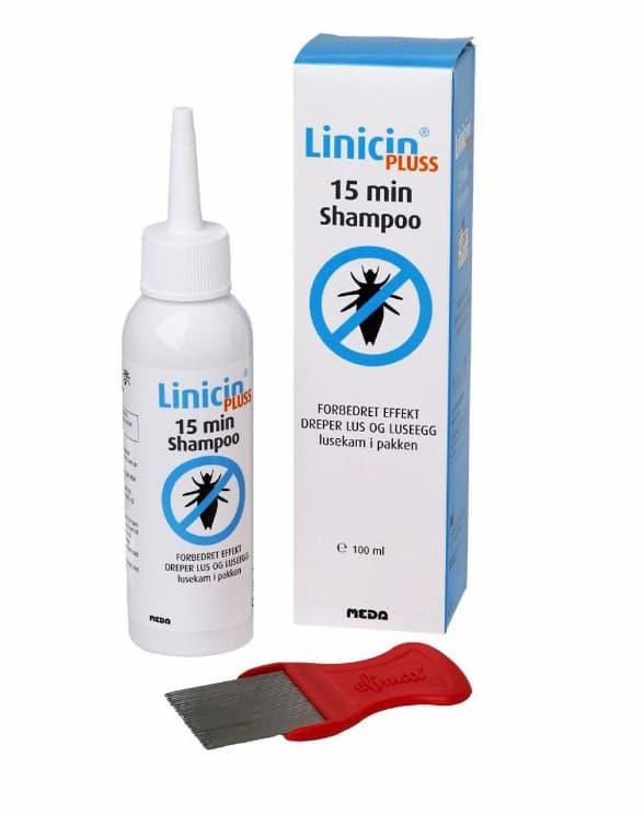 Linicin Pluss 15 min Shampoo mot lus, 100 ml
