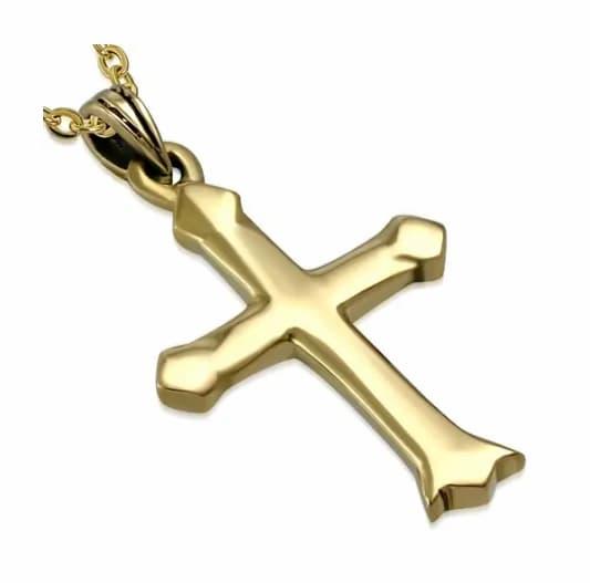 Lite forgylt kors – 1,5 x 2 cm