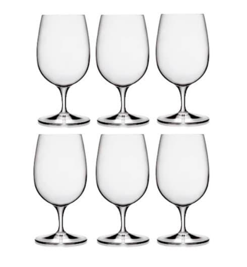 Luigi Bormioli Palace Vannglass med fot 32cl 6-pakke Klar