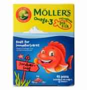 Møllers Omega-3 Geléfisk Jordbær – 45 stk