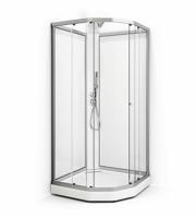 Macro Flow Semi Exclusive dusjkabinett 101x101 cm i aluminium