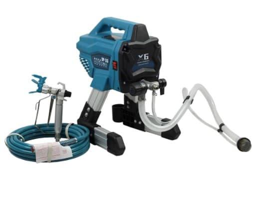 Malingssprøyte test - malingssprøyte i bruk på vegg