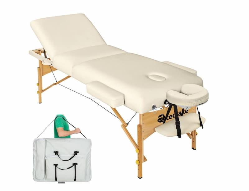 Massasjebenk Somwant Foldbart med 7,5 cm polstring og treramme â beige