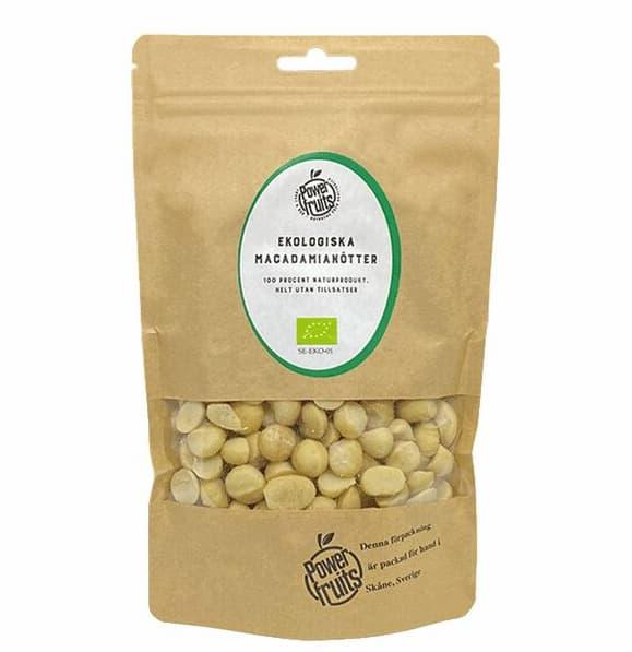 Naturelle Macadamianøtter, 1000 g, fra Powerfruits