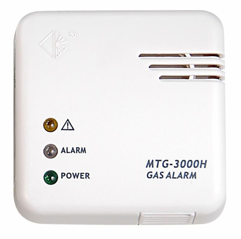 Gassalarm test - gassvarsler montert på vegg i hytte