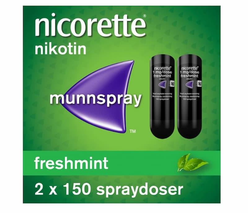 Nicorette 1 mg/dose munnspray freshmint 2 x 150 doser