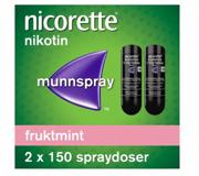 Nicorette 1 mg/dose munnspray fruktmint 2x150 doser