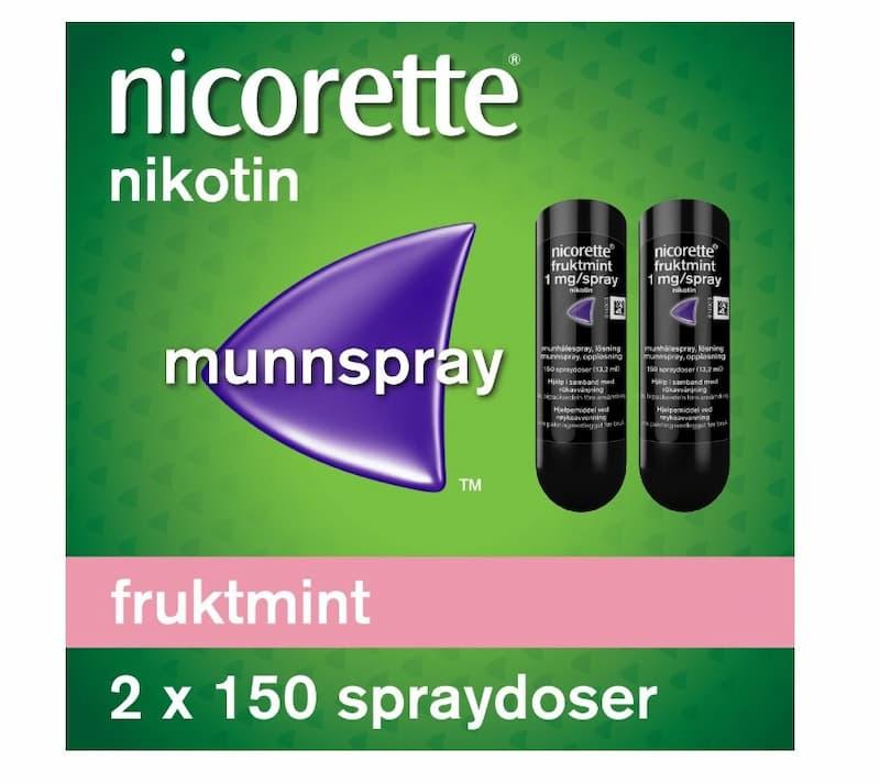 Nicorette 1 mg/dose munnspray fruktmint 2x150 doser