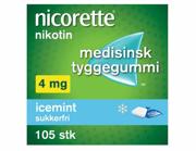 Nicorette 4 mg tyggegummi icemint 105 stk