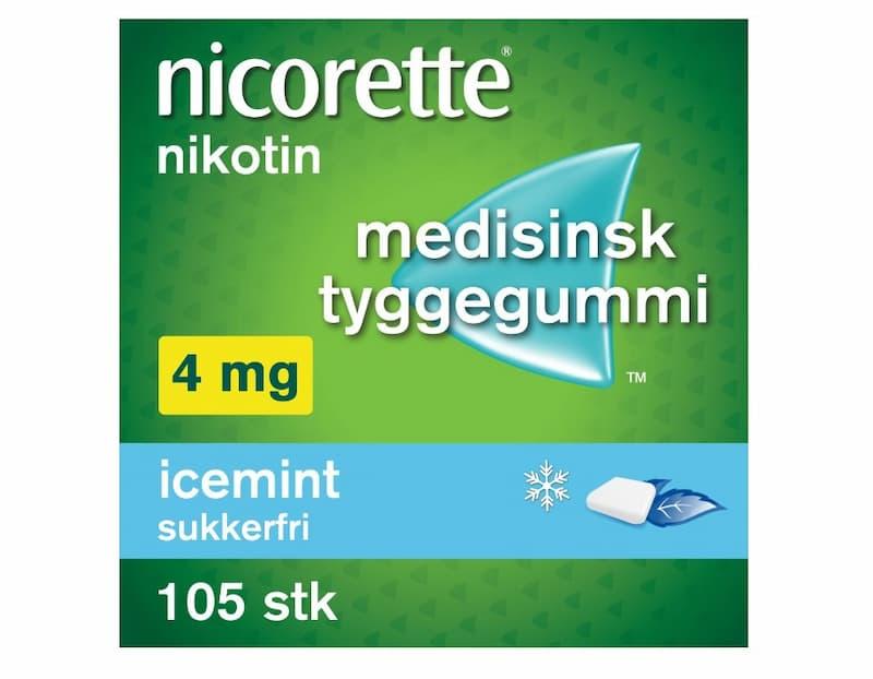 Nicorette 4 mg tyggegummi icemint 105 stk
