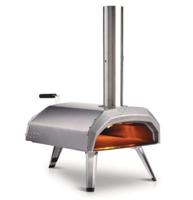 Ooni pizzaovn test - Ooni utendørs pizzaovn med flamme og pizza