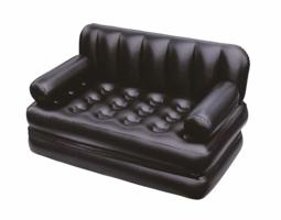 Oppblåsbar sofa test - oppblåsbar sofa i stuen med personer