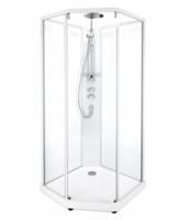 Porsgrund Showerama dusjkabinett i pentagonal form 100x100 cm