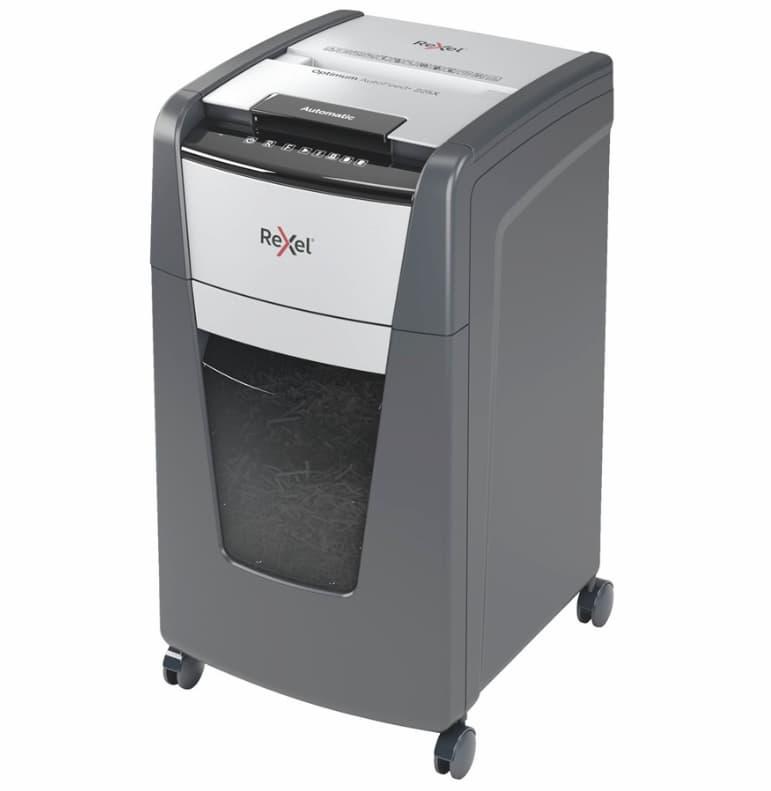 Rexel Optimum AutoFeed+225X automatisk krysskutt makuleringsmaskin, P4
