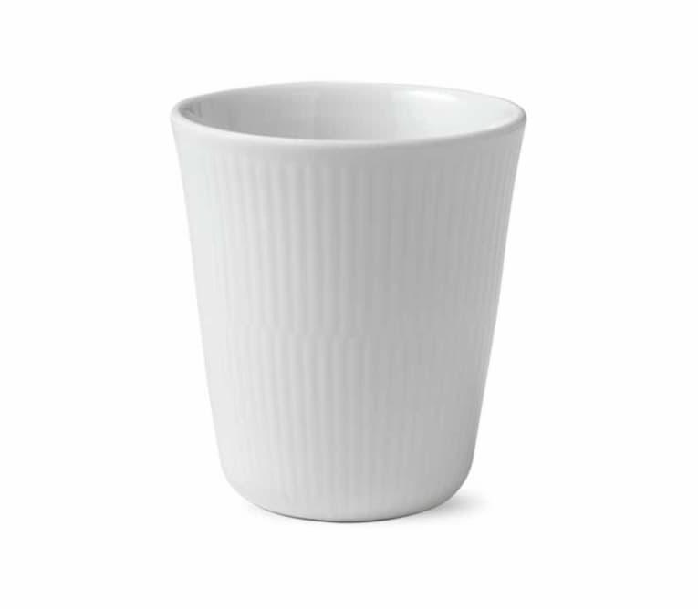 Royal Copenhagen Hvit Riflet Termokopp 33cl